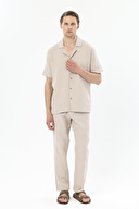 Finesuits Apaş Yaka Kısa Kollu Müslin Pijama Takımı 251E16SV