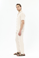 Finesuits Apaş Yaka Kısa Kollu Müslin Pijama Takımı 251E16SV