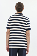 Finesuits Yatay Çizgili Polo Yaka Kısa Kollu Pijama Takımı 251E02SV