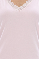 Shefame Kadın Puantiye Desenli V Yaka Dantel Detaylı Kolsuz Şort Takımı 251K04MB