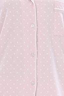 Shefame Kadın Puantiye Desenli Gömlek Yaka Düğmeli Uzun Kollu Pijama Takımı 251K06MB