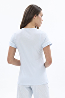 Shefame Kadın Puantiye Desenli V Yaka Kısa Kollu Kapri Takımı 251K07MB