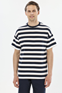 Finesuits Yatay Çizgili Polo Yaka Kısa Kollu Şort Takımı 251E03SV