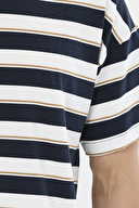 Finesuits Yatay Çizgili Polo Yaka Kısa Kollu Şort Takımı 251E03SV