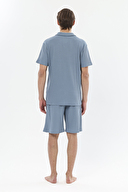 Finesuits Polo Yaka Kısa Kollu Waffle Şort Takımı 251E07SV