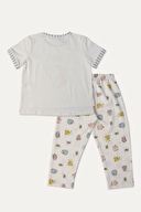 Funfair Kız Çocuk Kirpi Desenli Bisiklet Yaka Kısa Kollu Pijama Takımı 251KC04SV