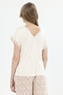 Shefame Kadın Leopar Desenli V Yaka Kısa Kollu Pijama Takımı 251K06SV