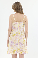Shefame Kadın Çiçek Desenli V Yaka İnce Askılı Gecelik 251K18SV