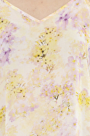 Shefame Kadın Çiçek Desenli V Yaka İnce Askılı Gecelik 251K18SV