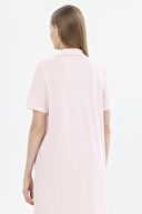 Shefame Kadın Ayıcık Desenli Çizgili Kısa Kollu Gecelik 251K32SV