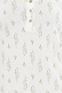 Shefame Kadın Ekru Floral Desenli Patlı Bisiklet Yaka Kolsuz Gecelik 251K40SV