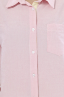 Shefame Kadın Renkli Ayaklı Yaka Düğmeli Bürümcük Pijama Üstü 251K46SV