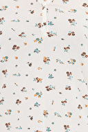 Shefame Kadın Çiçek Desenli V Yaka Düğmeli Kısa Kollu Lyocell Şort Takımı 251K57SV