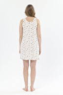 Shefame Kadın Çiçek Desenli V Yaka Düğmeli Kolsuz Lyocell Gecelik 251K58SV