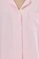 Shefame Kadın Renk Bloklu Bebe Yaka Düğmeli Uzun Kollu Gömlek 251K64SV