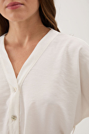 Cottons & Clouds Kadın Önden Düğmeli Bol Kesim Pijama Takımı CC5783