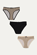 Shefame Kadın Desenli Üçlü Külot 25ETK06MD