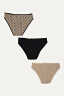 Shefame Kadın Desenli Üçlü Külot 25ETK06MD