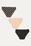 Shefame Kadın Desenli Üçlü Külot 25ETK05MD