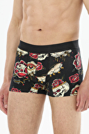 First Company Kuru Kafa ve Gül Baskılı Boxer 251E203NR