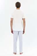 Finesuits Erkek Bisiklet Yaka Puantiyeli Kısa Kollu Pijama Takımı 251E05PP