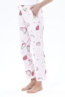 Shefame Kadın Ejder Meyvesi Baskılı Likralı Süprem Pijama Altı 251KTA18HY