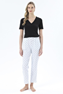 Shefame Kadın Kalp Baskılı Likralı Süprem Pijama Altı 251KTA22HY