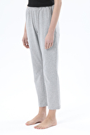 Shefame Kadın Gri Melanj Melanj Likralı Süprem Pijama Altı 251KTA27HY