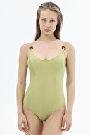 Shefame Kadın V Yaka Aksesuar Detaylı Mayo 251MY21BD