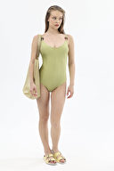 Shefame Kadın V Yaka Aksesuar Detaylı Mayo 251MY21BD