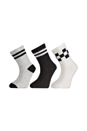 Funfair Erkek Çocuk Üçlü Desenli Pamuklu Soket Çorap 251EC24BS