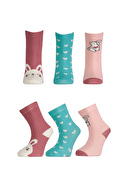 Funfair Kız Çocuk Üçlü Desenli Pamuklu Soket Çorap 251KC12BS