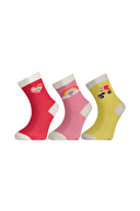 Funfair Kız Çocuk Üçlü Desenli Pamuklu Soket Çorap 251KC16BS