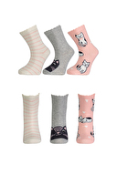 Funfair Kız Çocuk Üçlü Desenli Pamuklu Soket Çorap 251KC22BS