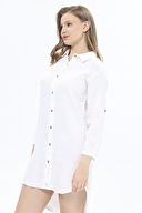 First Company Kadın Uzun Kollu Müslin Gömlek Elbise 251K08OD
