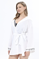 First Company Kadın İşlemeli Kapüşonlu Müslin Kimono 251K12OD