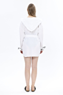 First Company Kadın İşlemeli Kapüşonlu Müslin Kimono 251K12OD