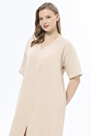 First Company Kadın V Yaka Müslin Elbise 251K14OD