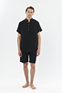 First Company Erkek Kısa Kollu Müslin Gömlek 251E04OD