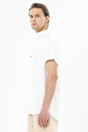 First Company Erkek Kısa Kollu Müslin Gömlek 251E04OD