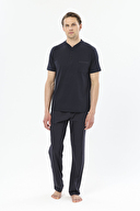 First Company Erkek Göğüs Detaylı Kısa Kollu Pijama Takımı 251EP01PI