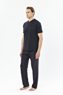 First Company Erkek Göğüs Detaylı Kısa Kollu Pijama Takımı 251EP01PI