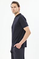 First Company Erkek Göğüs Detaylı Kısa Kollu Pijama Takımı 251EP01PI