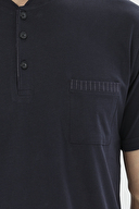 First Company Erkek Göğüs Detaylı Kısa Kollu Pijama Takımı 251EP01PI