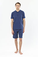 First Company Erkek Omuz Ara Biye Detaylı Kısa Kollu Şort Takımı 251ES01PI