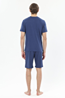 First Company Erkek Omuz Ara Biye Detaylı Kısa Kollu Şort Takımı 251ES01PI