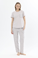 Shefame Kadın Cep Detaylı Kısa Kollu Pijama Takımı 251KP01P