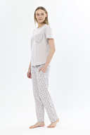 Shefame Kadın Cep Detaylı Kısa Kollu Pijama Takımı 251KP01P