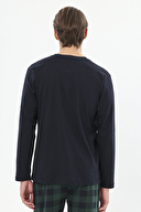 First Company Erkek Midi Yaka Yarım Düğmeli Uzun Kollu Pijama Takımı 251EP03KL