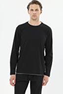 First Company Erkek Bisiklet Yaka Biye Detaylı Uzun Kollu Pijama Takımı 251EP04KL